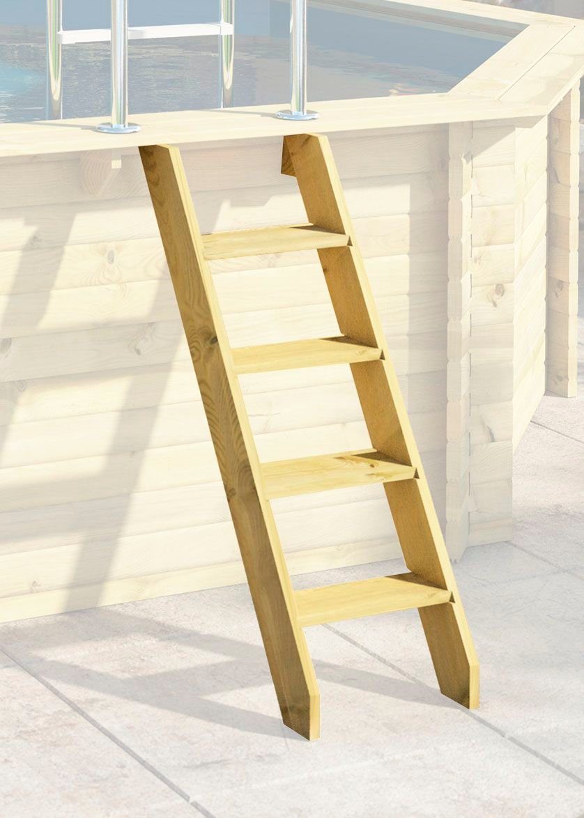 Karibu Rechteckpool Milano B (Set), BxLxH: 462x483x124cm, mit Sonnenterrasse
