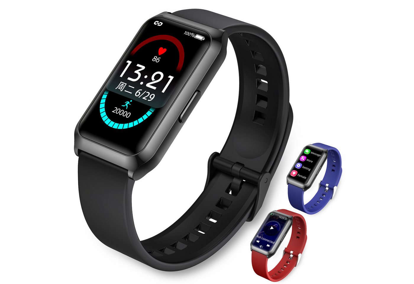 Luckice Smartwatch Damen, Intelligente Multifunktions-Sportuhr,Tracker Uhr Smartwatch (Smartwatch Fitness Tracker Uhr IP68 Wasserdicht,1.7" HD Voll Touchscreen Fitnessuhr Tracker mit Blutsauerstoff/Pulsmesser/Sportuhr/Schrittzähler/Schlafmonitor Aktivität