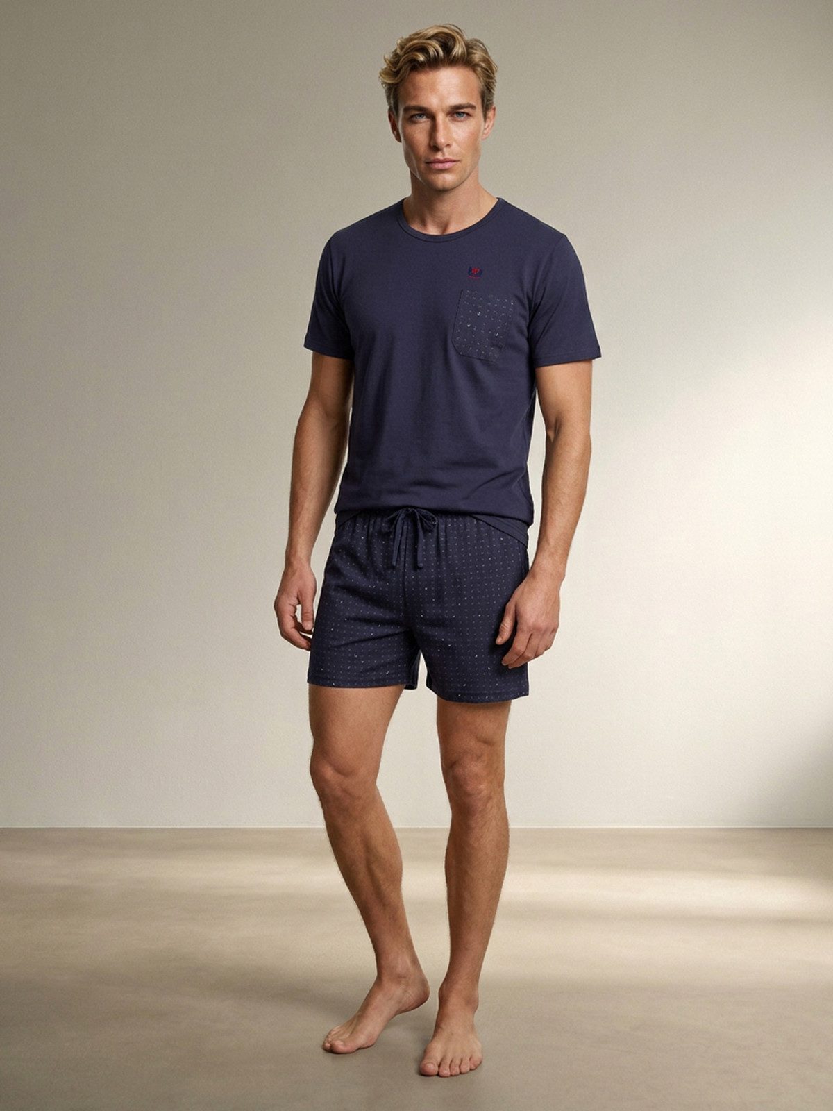 Henry Terre Shorty Pyjama Set Kurz - Paul Graphik Design Shorts