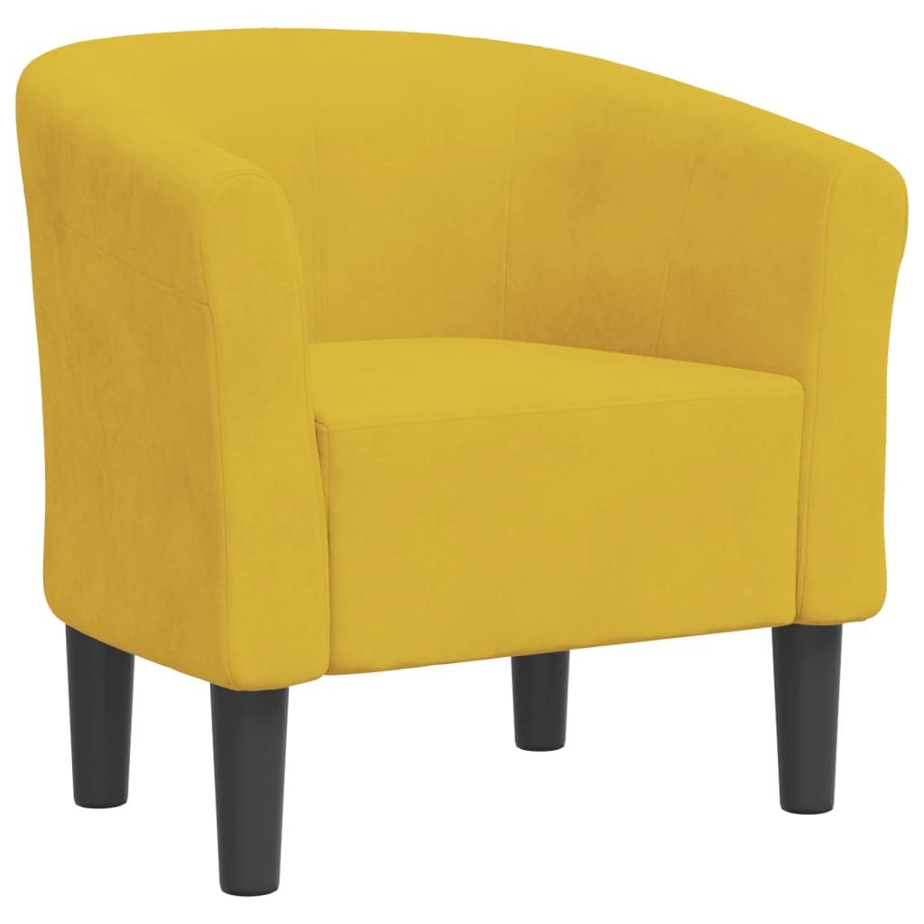 vidaXL Sessel Clubsessel Gelb Samt (1-St) günstig online kaufen