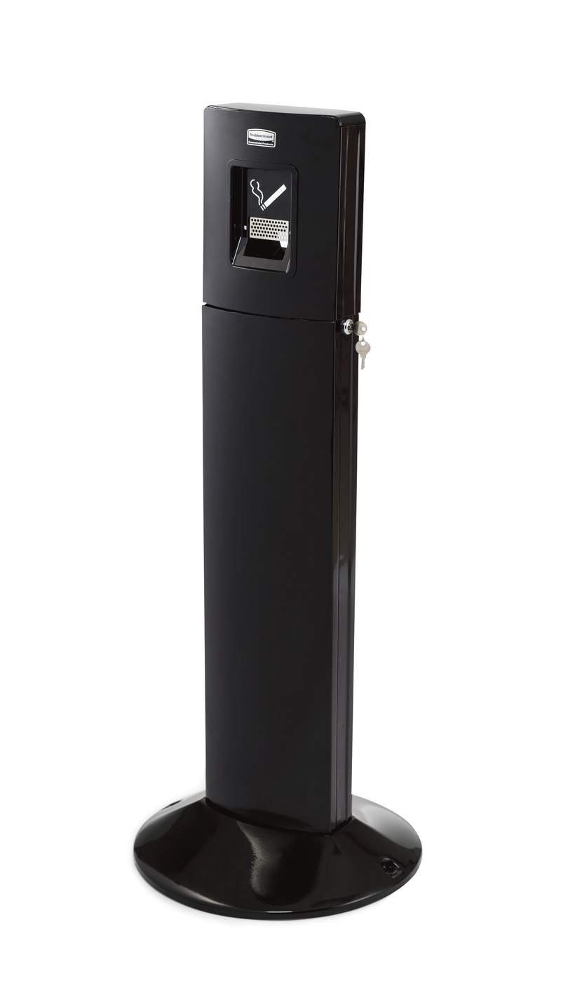 Rubbermaid Mülleimer Rubbermaid Metropolitan Smokers' Station, schwarz