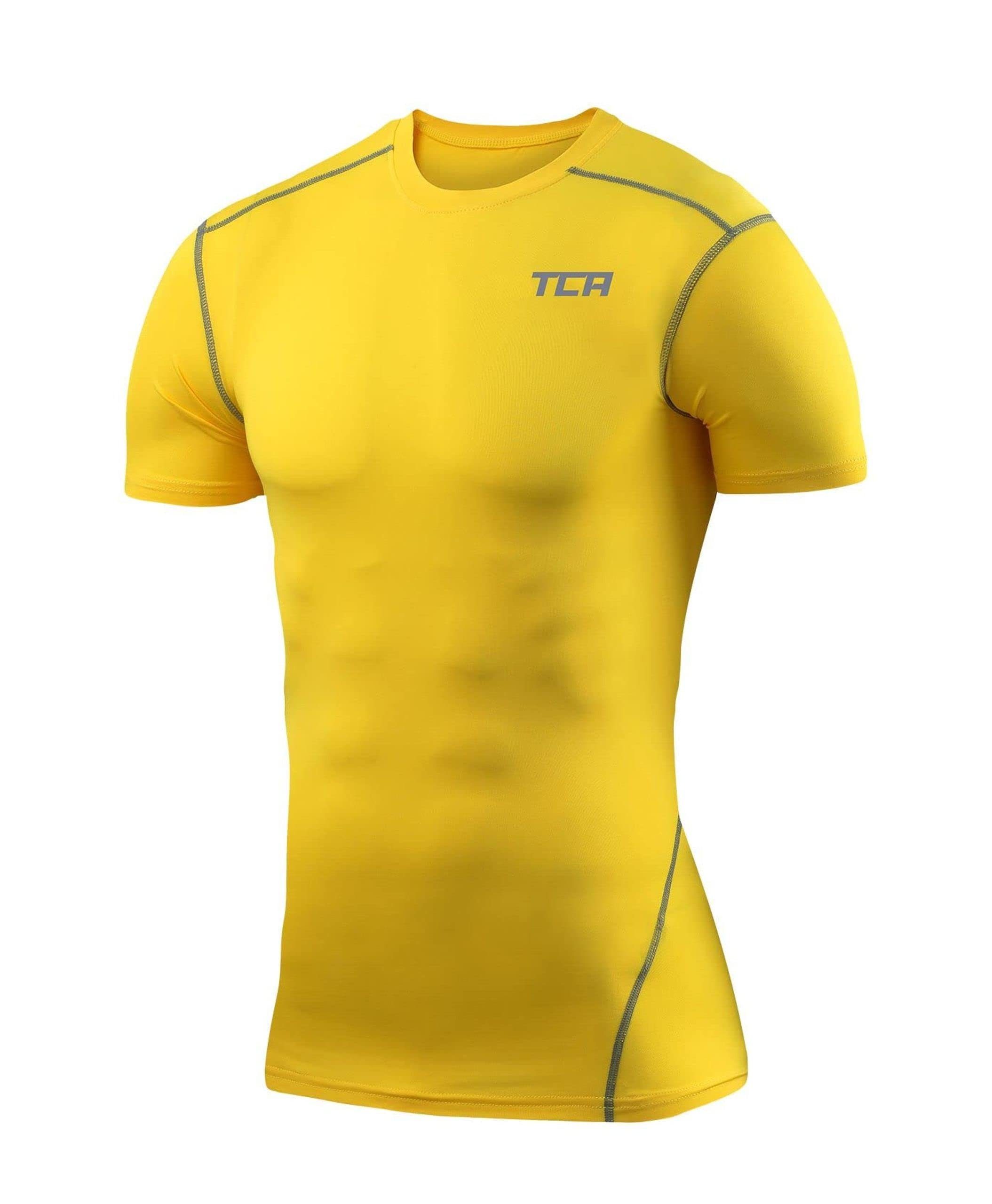 TCA Funktionsunterhemd TCA Jungen Pro Performance Shirt - Gelb, 128 (6-8 Jahre)