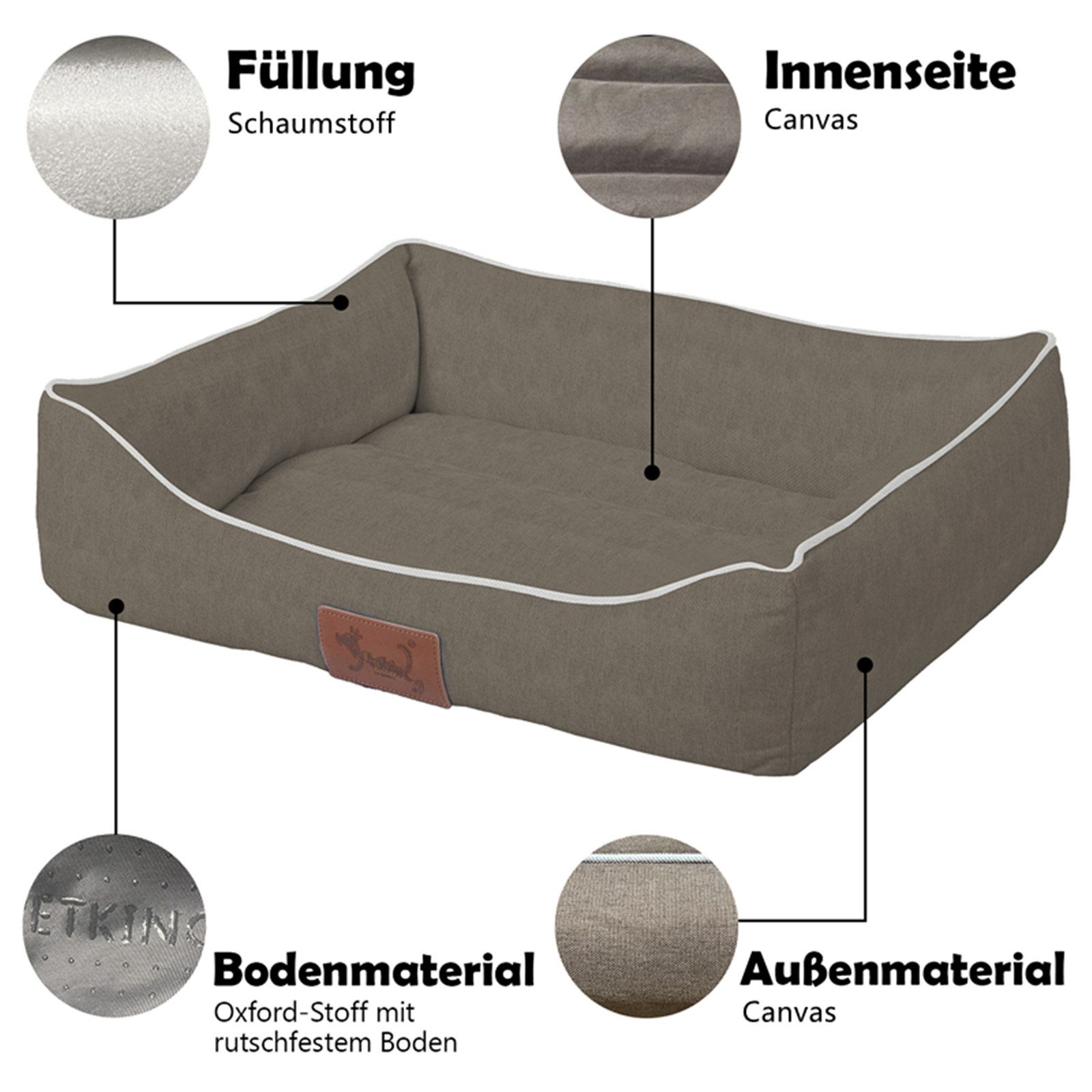 TopMeow Tierbett Canvas Serie Hundebett, Made günstig online kaufen