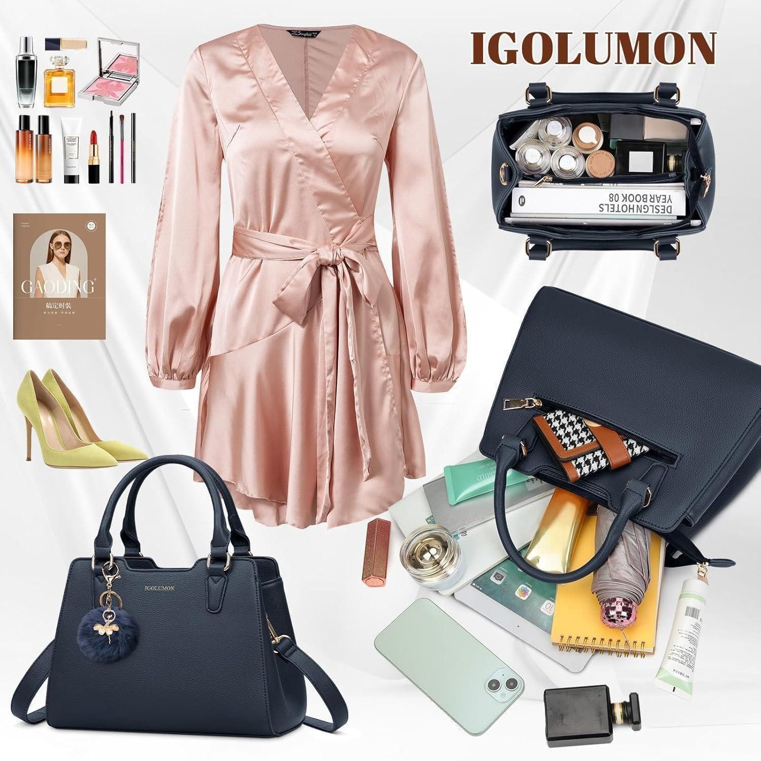 LuxusKollektion Henkeltasche Handtasche Damen Mittelgroß Kunstleder Henkeltasche Schultertasche – Bild 5 von 5