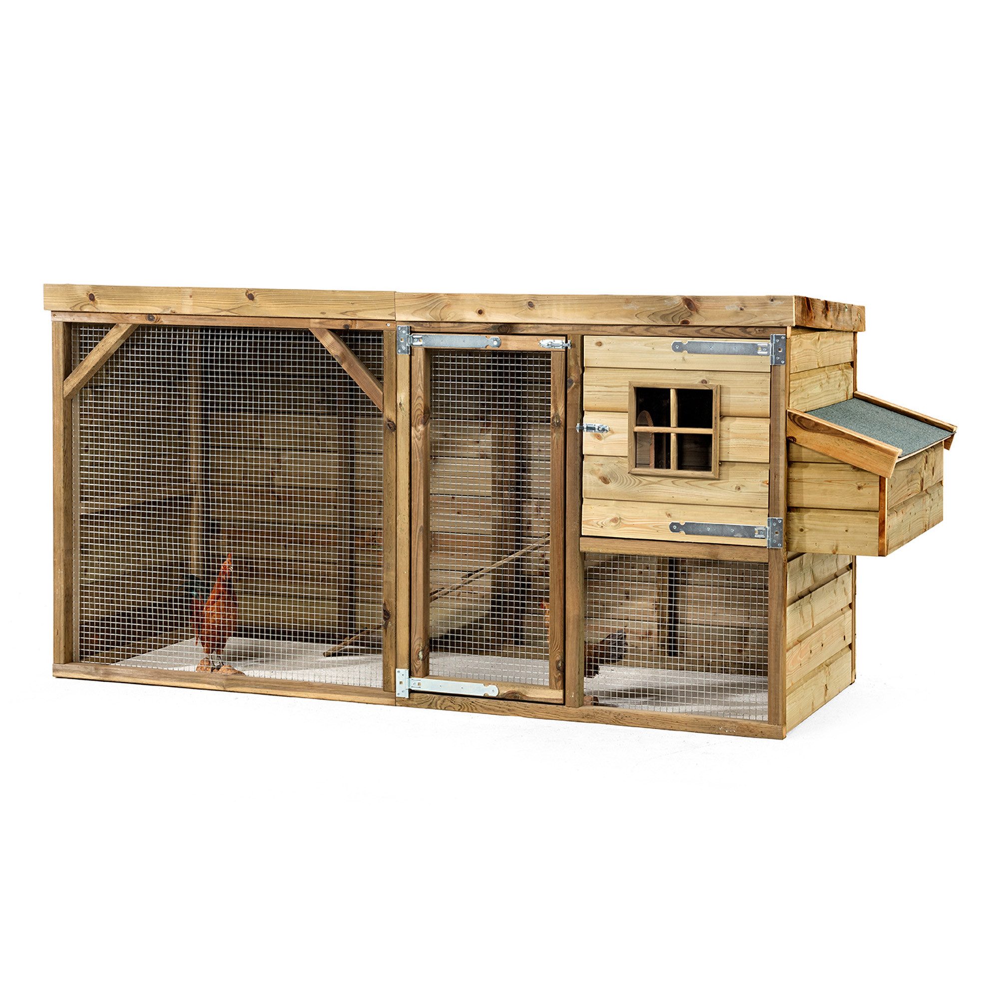 Hühnerstall mit Auslauf CosyChicken Cottage aus massivem Holz