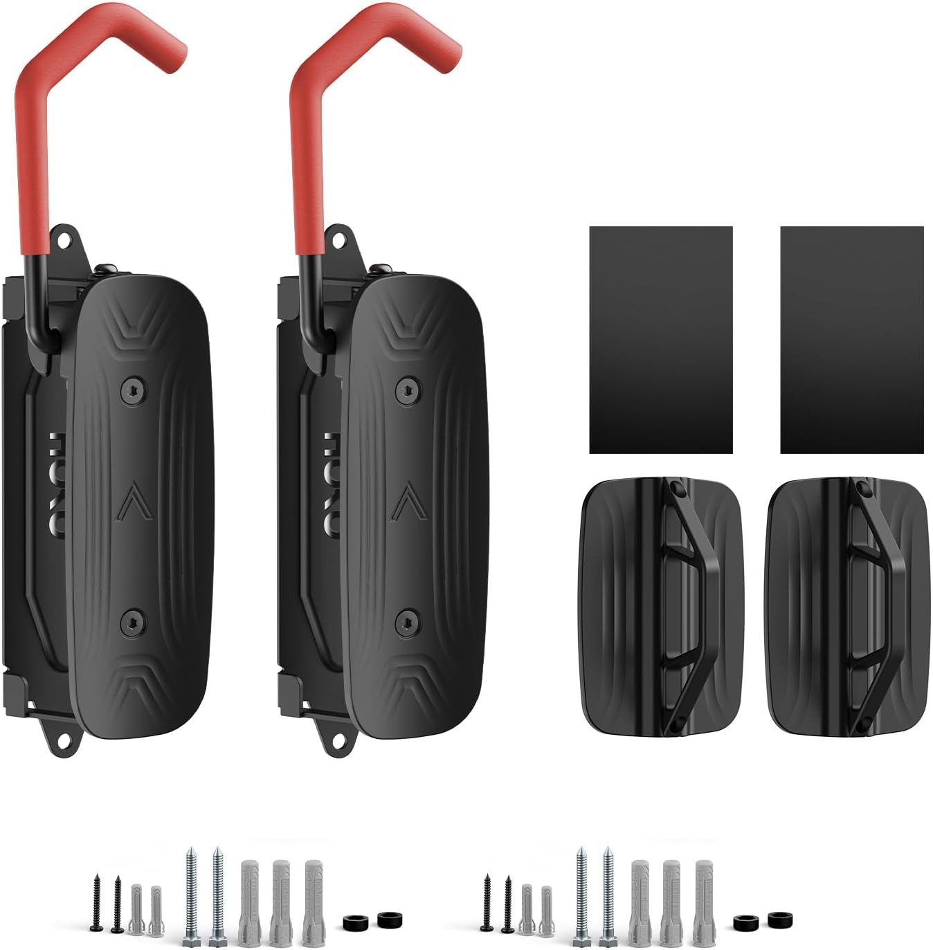 HOKO Fahrradwandhalterung für die Wand mit Hinterrad Halterung als Geschenk (Seitlich schwenkbar für eine platzsparende Aufbewahrung des Fahrrads. Belastbar bis 30 kg., 2-tlg., Fahrradwandhalterung, Montagematerial, Anleitung), Robuste Fahrradwandhalterun