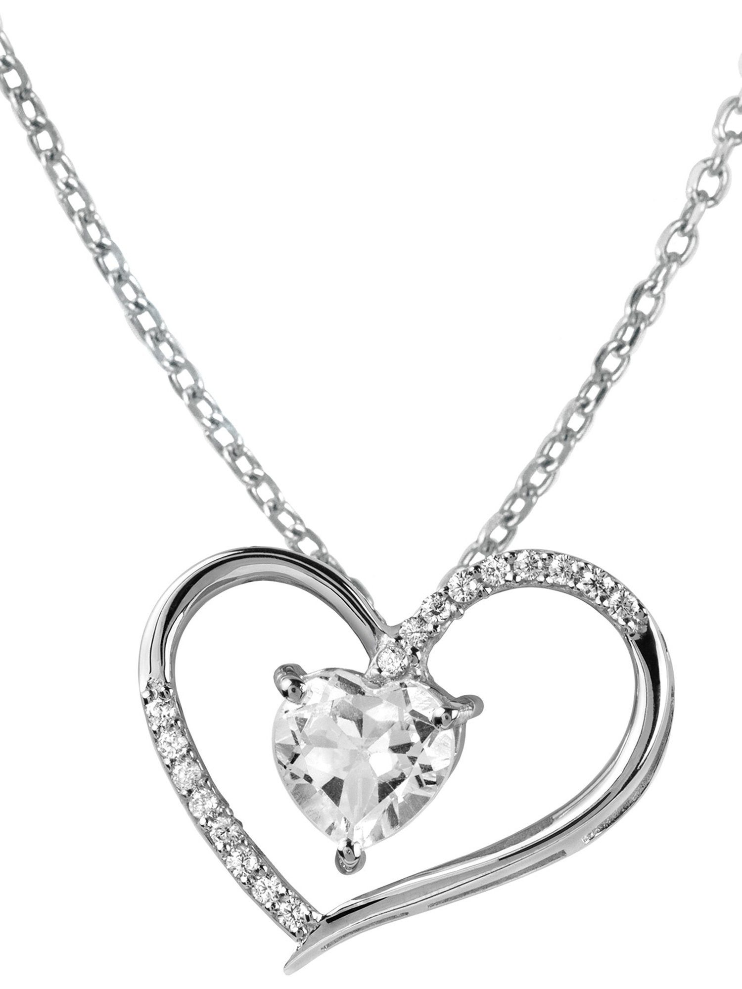 Jacques Lemans Collier Jacques Lemans Damen-Kette 925er Silber 1 Zirkonia