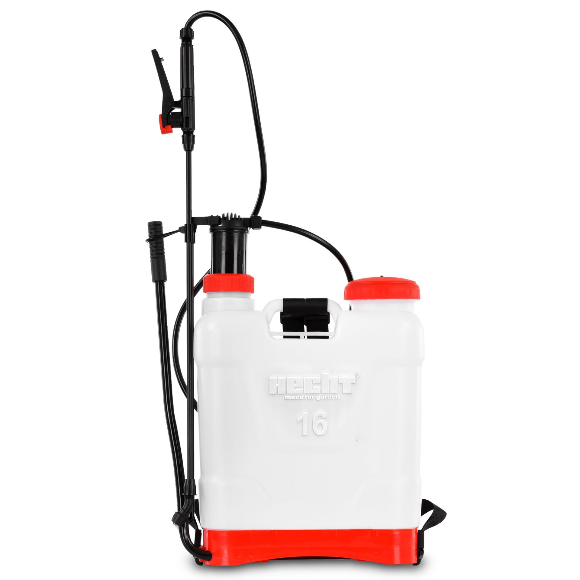 Hecht Drucksprühgerät 4166 Rückenspritze 16 L manuell 710 mm Sprühlanze, (1-tlg), Gartenspritze Unkrautspritze Pflanzenschutz Handpumpe Tragegurt
