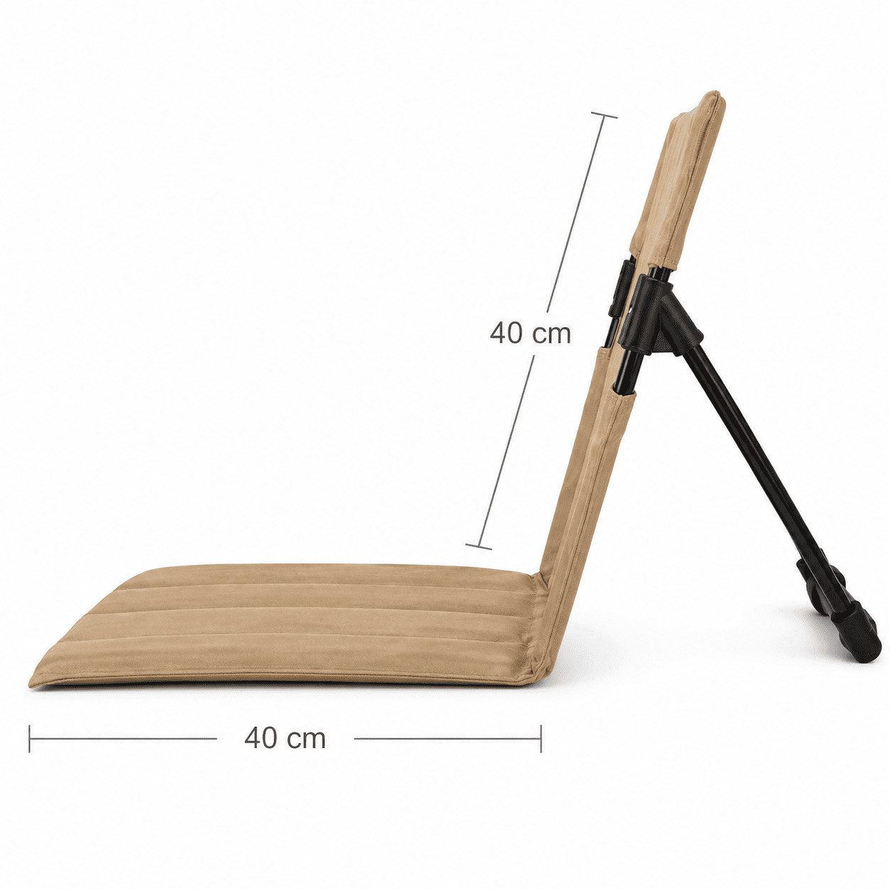 MidGard Klappstuhl Strandsitz ultraleichter Faltstuhl bis 100 kg belastbar! Bodenstuhl, Tragbarer Klappstuhl mit Tragetasche für Outdoor-Aktivitäten – Bild 4 von 5