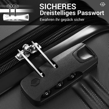 Gotagee Kofferset ABS Hartschalen-Koffer Koffer-Set Rollkoffer Reisekoffer Handgepäck