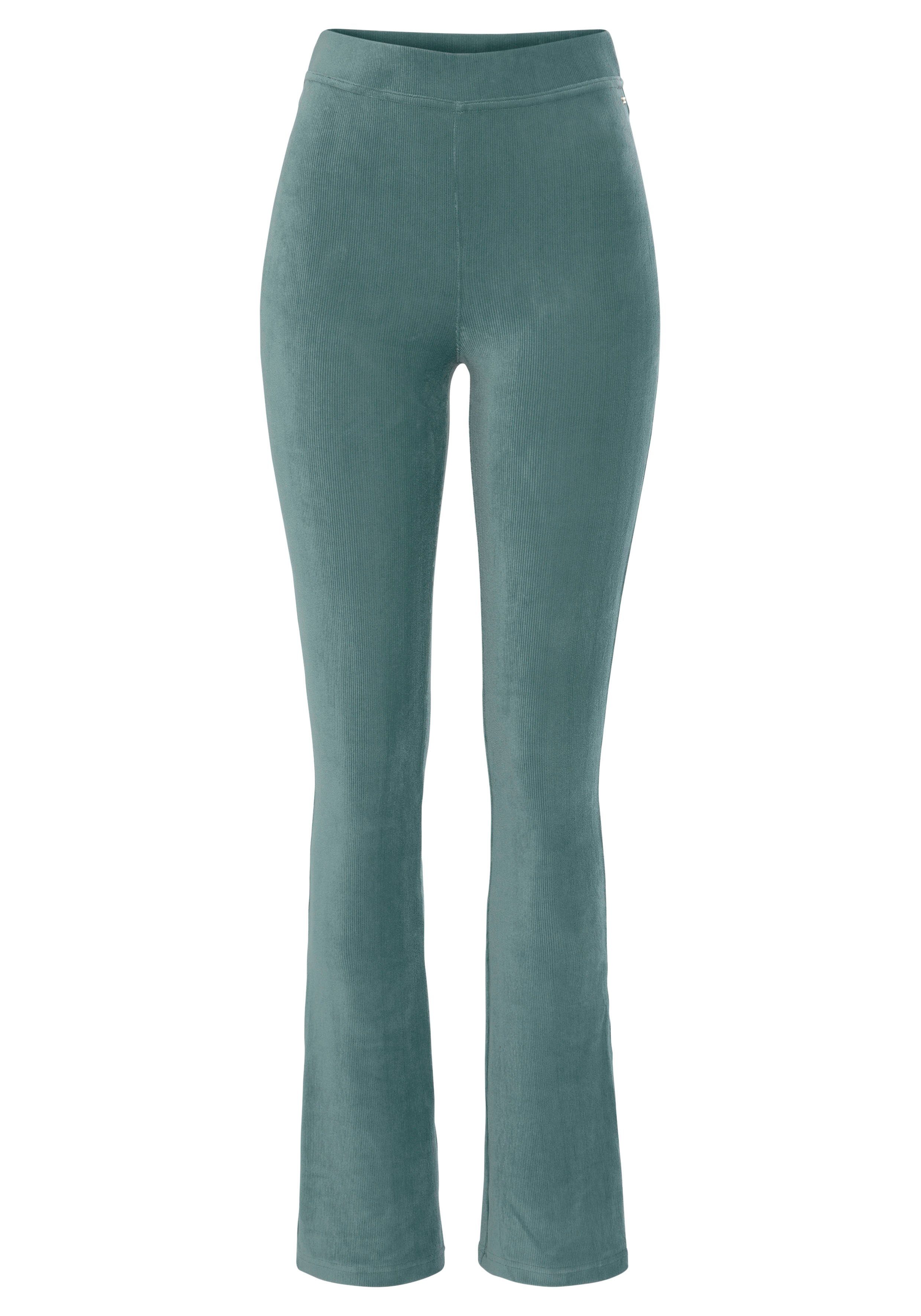 weichem Loungewear aus in petrol LASCANA Jazzpants Material Cord-Optik,