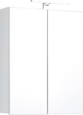 trendteam Badmöbel-Set »Skin«, (Set, 5-St), Spiegelschrank mit LED-Beleuchtung, in Hochglanz- oder Holzoptik