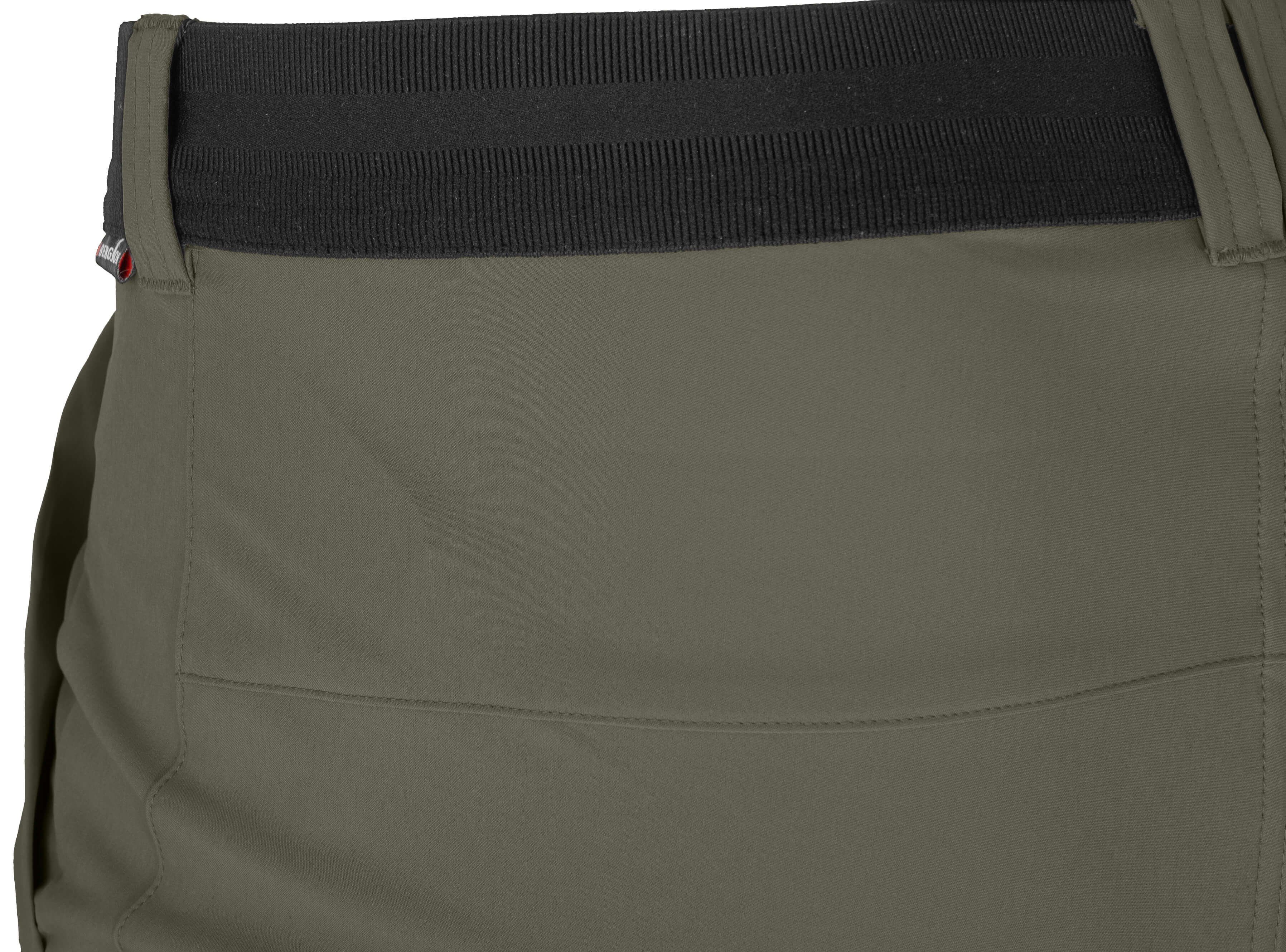 Bergson Outdoorhose FROSLEV COMFORT Bermuda Normalgrößen, grau/grün Herren Taschen, elastisch, recycelt, Wandershorts, 8