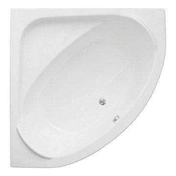 KOLMAN Badewanne Eckbadewanne Standard 140x140, Acrylschürze Styroporverkleidung, Ablauf VIEGA & Füße GRATIS