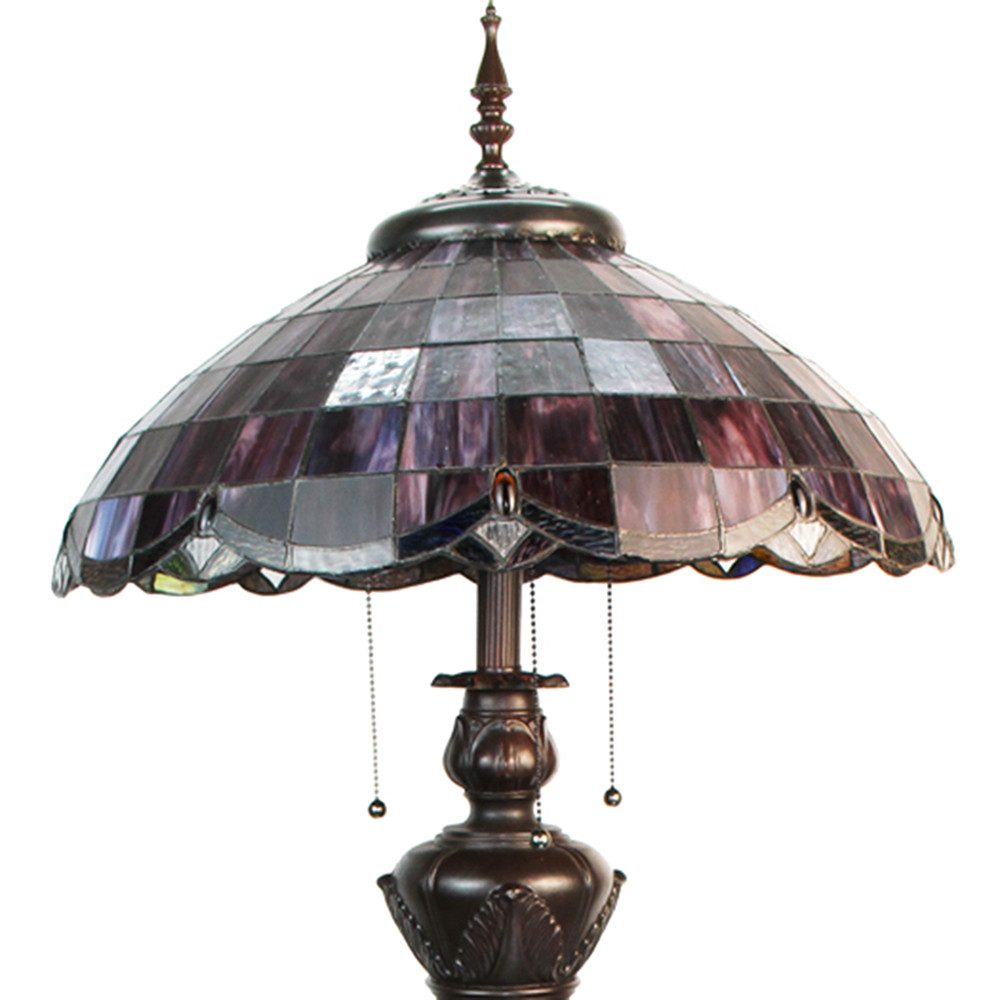 Clayre & Eef Stehlampe Clayre & Eef Lumilamp 166cm, rote Tiffany Stehlampe
