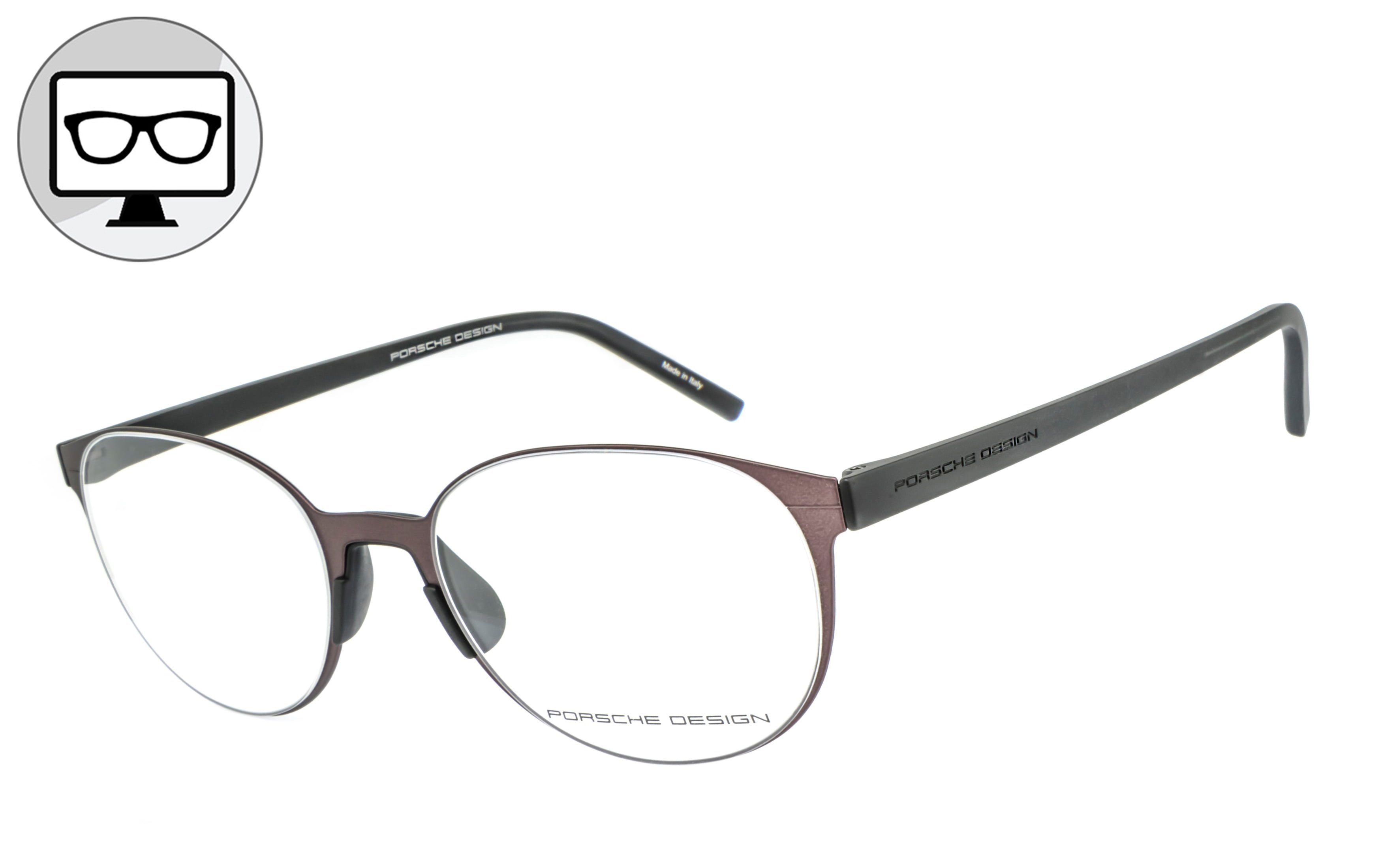 Bildschirmbrille, Brille Blaulichtfilter PORSCHE Brille, Brille, Gamingbrille, Bürobrille, ohne Sehstärke Design Blaulicht