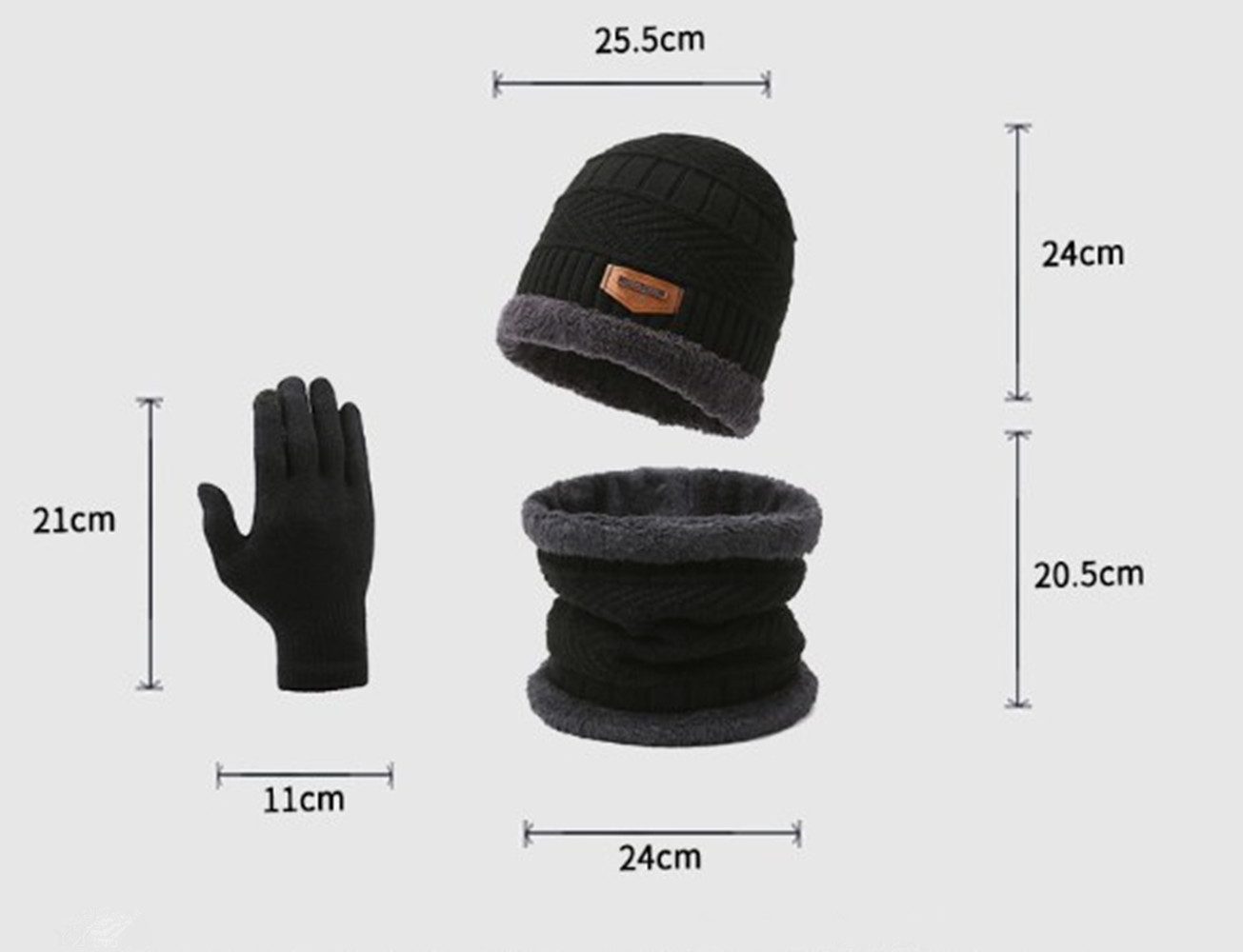 XDeer Halswärmer 3-teiliges Set Herren Winterschal Handschuh,Hals mit Samt, günstig online kaufen