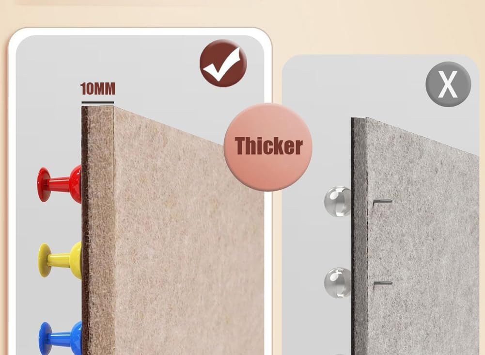 Coonoor Pinnwand 4er Pinnwand Streifen aus Filz mit Reißzwecken und Klettve günstig online kaufen