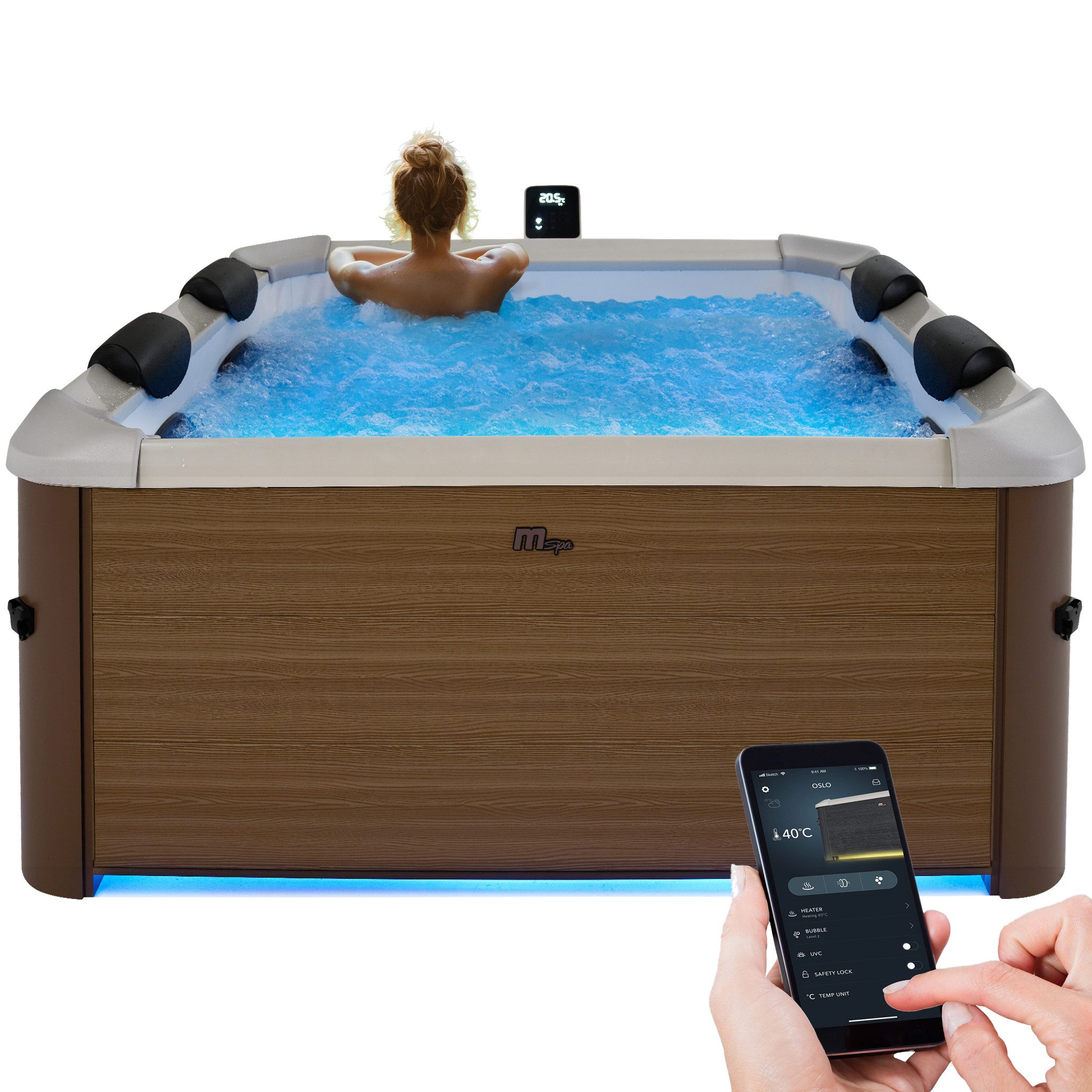 mSpa Whirlpool Whirlpool Frame Oslo F-OS063W für 6 Personen, (Whirlpool out günstig online kaufen