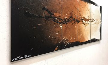 WandbilderXXL Gemälde Splash Of Earth 170 x 70 cm, Abstraktes Gemälde, handgemaltes Unikat