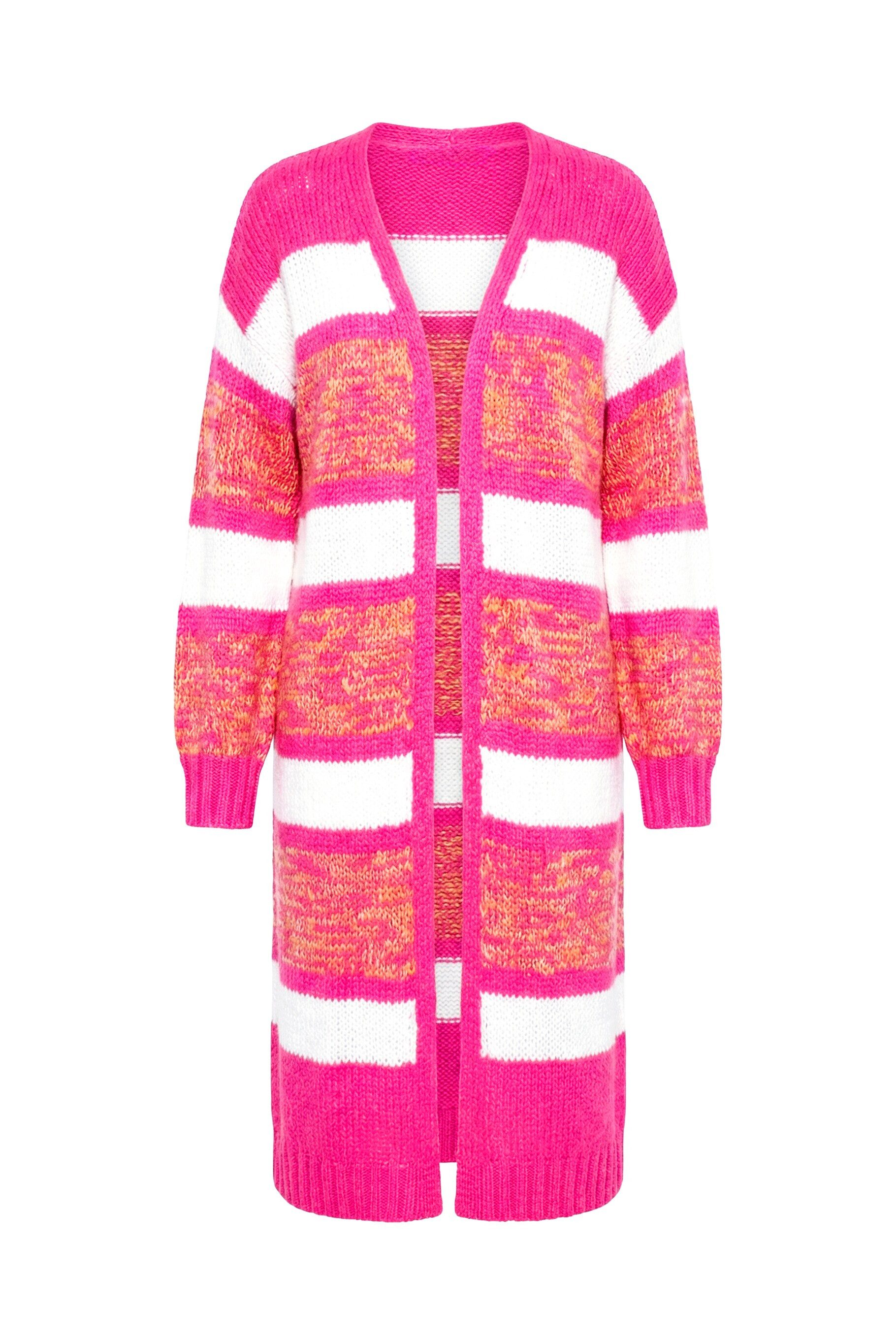 Angel of Style Strickjacke Long-Strickjacke Straight Fit offene Form Ringel günstig online kaufen