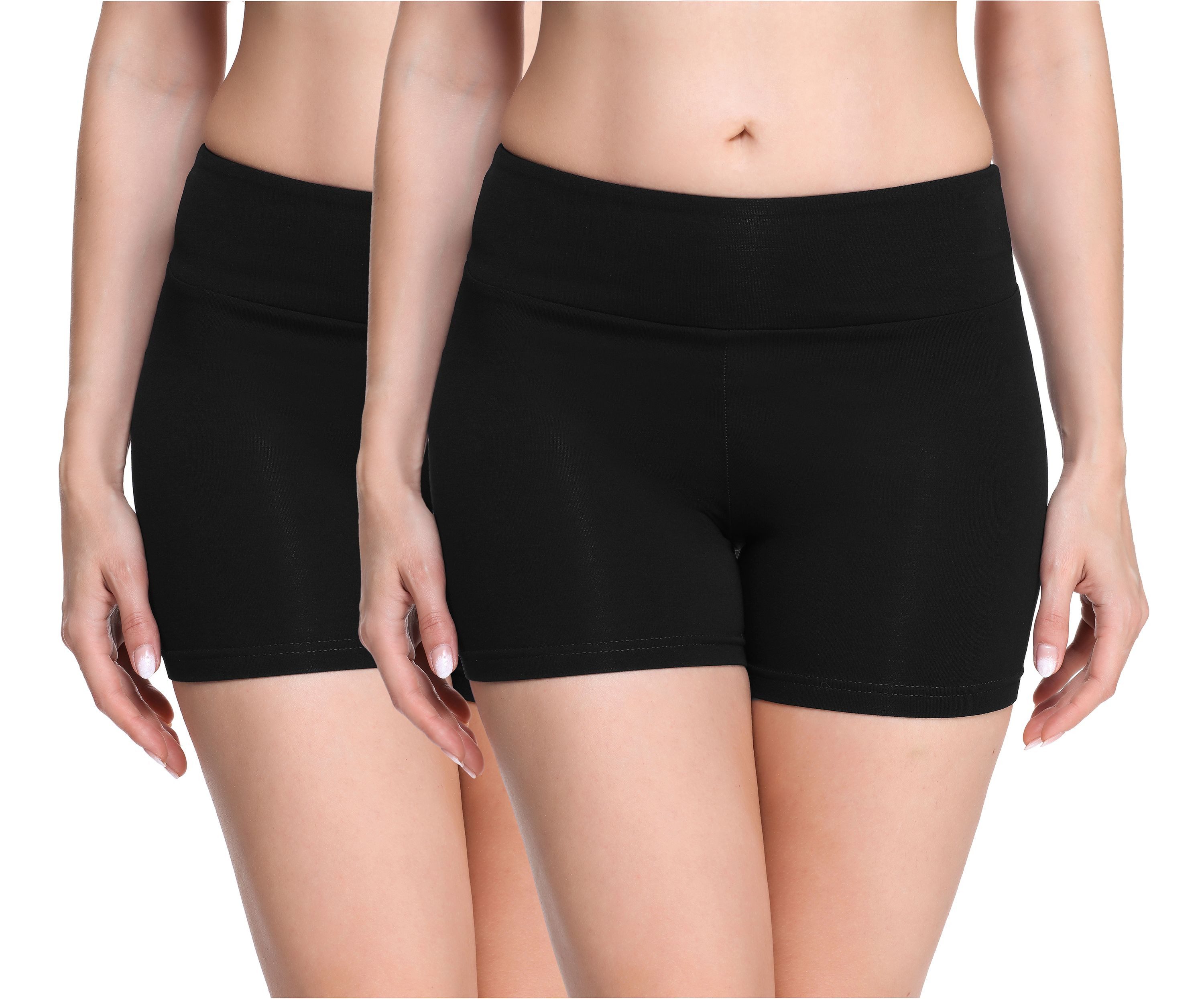 Merry Style Leggings 2Pak Damen Shorts Radlerhose Unterhose Hotpants kurze Hose MS10-284 (2-tlg) elastischer Bund von Merry Style