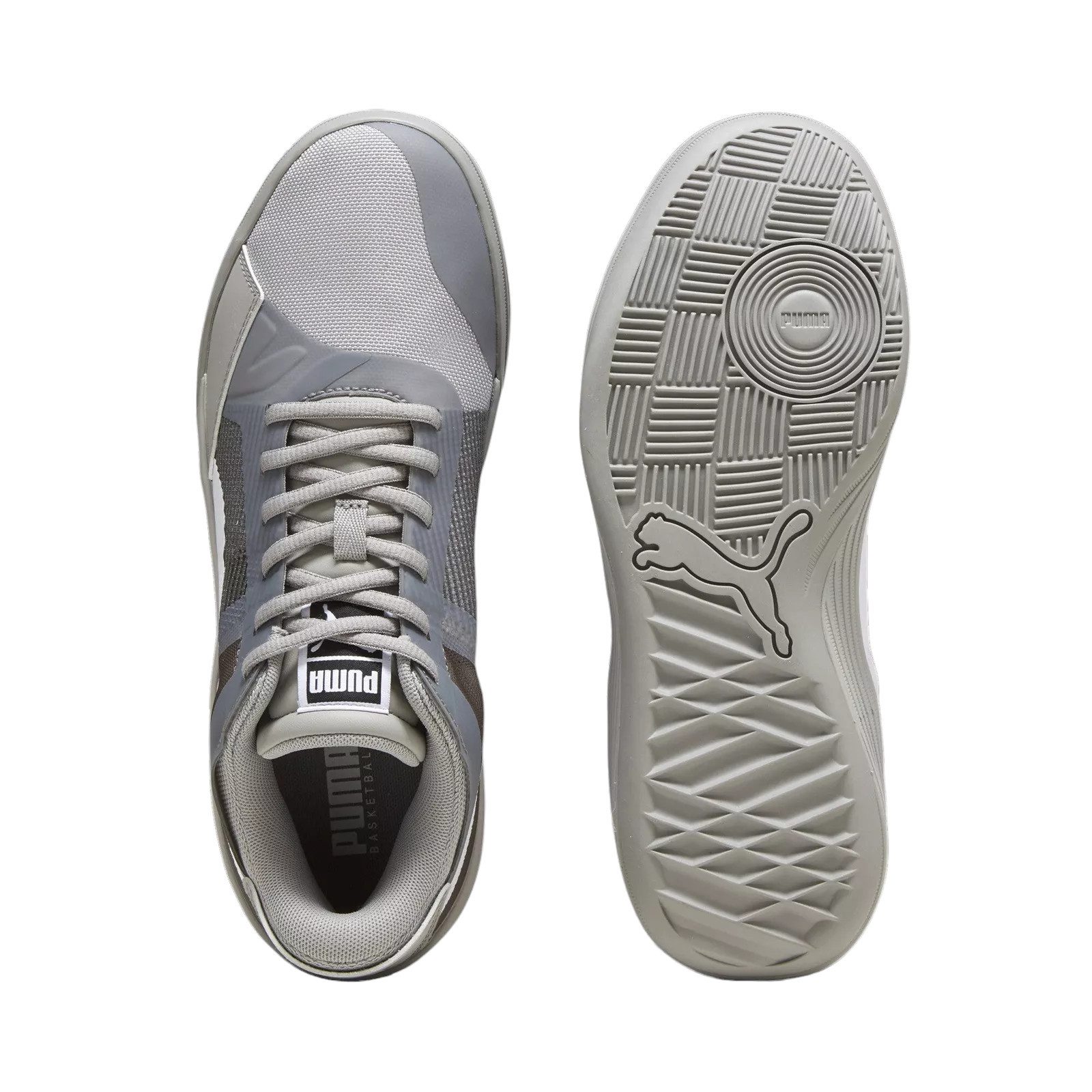 PUMA Hallen-Indoorschuhe Clyde All-Pro Team grau/weiss Herren Badmintonschuh