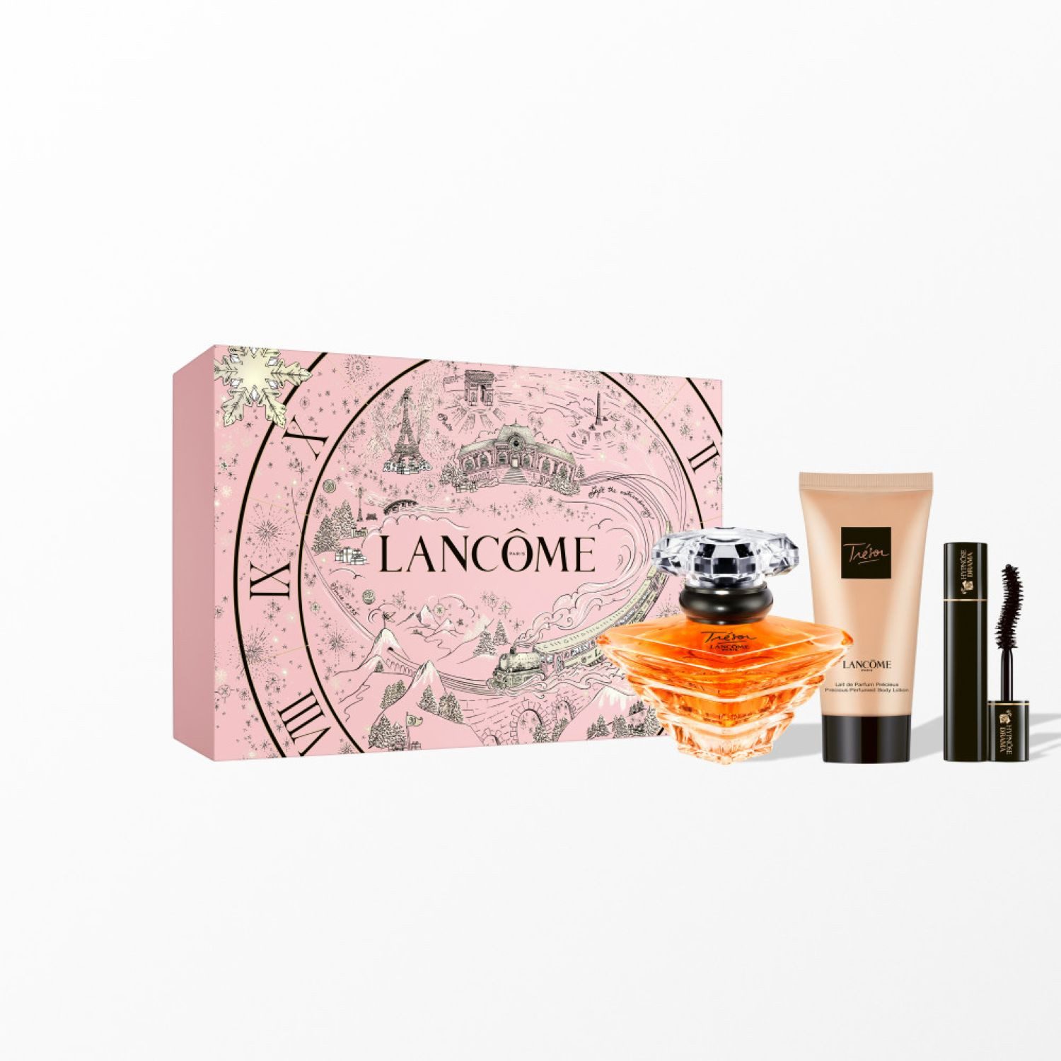 LANCOME Duft-Set Trésor EdP 30 ml Set (Bodylotion + Hypnôse Drama Mini Mascara), 3-tlg., Glasflakon, Geschenkset