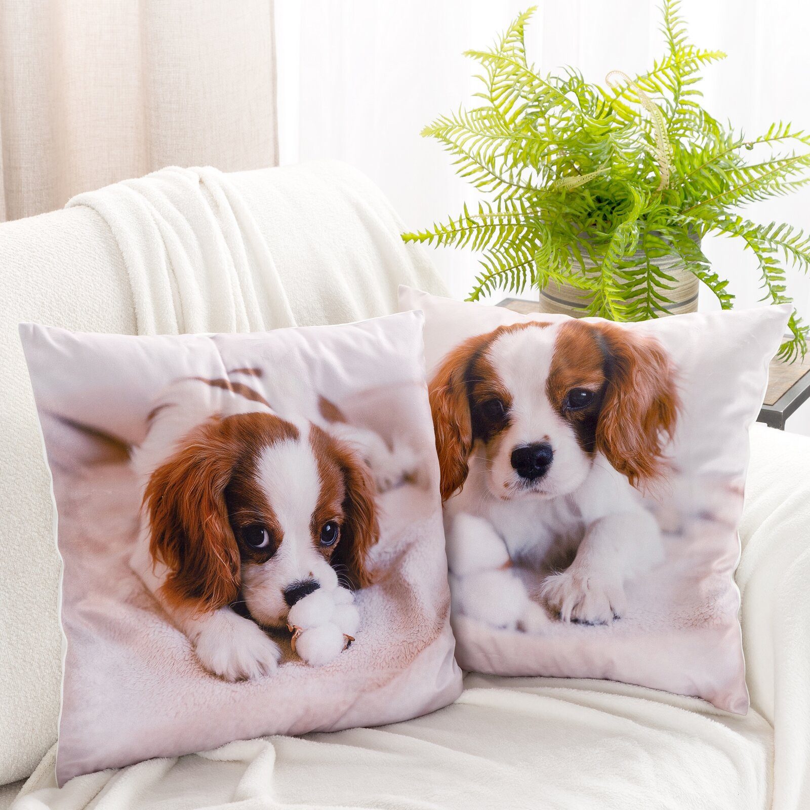 Eurofirany Kissenbezüge ANIMAL Kissenhülle mit Hunde- günstig online kaufen