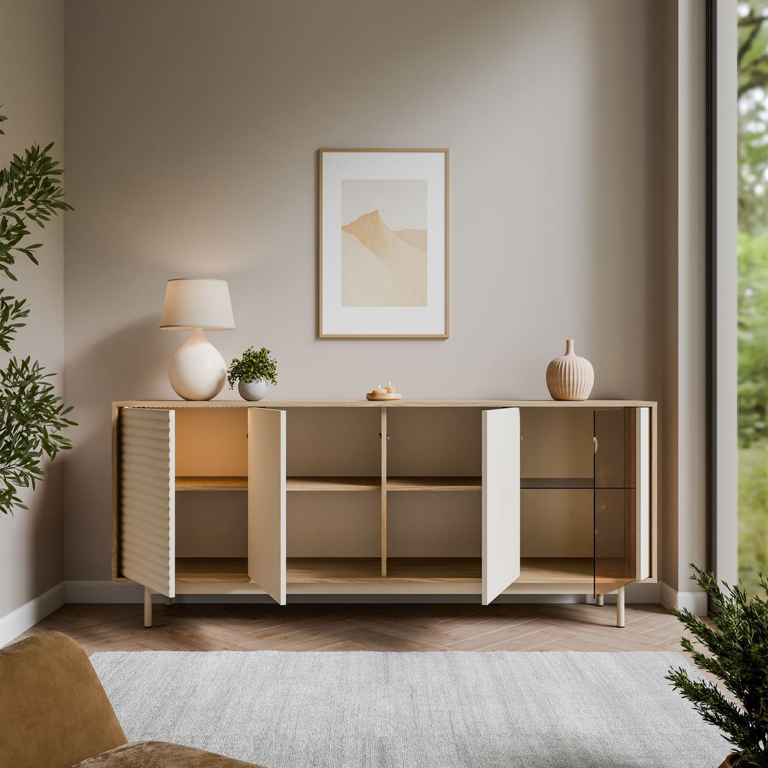 Lookway Kommode FLORENCE 3D1W mit LED-Beleuchtung