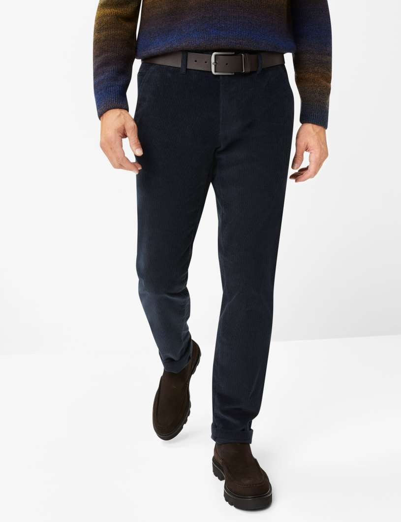 EUREX by BRAX Chinos EUREX by BRAX Herren Cordhose Dunkelblau ? Stretch Cord Hose mit Komfo