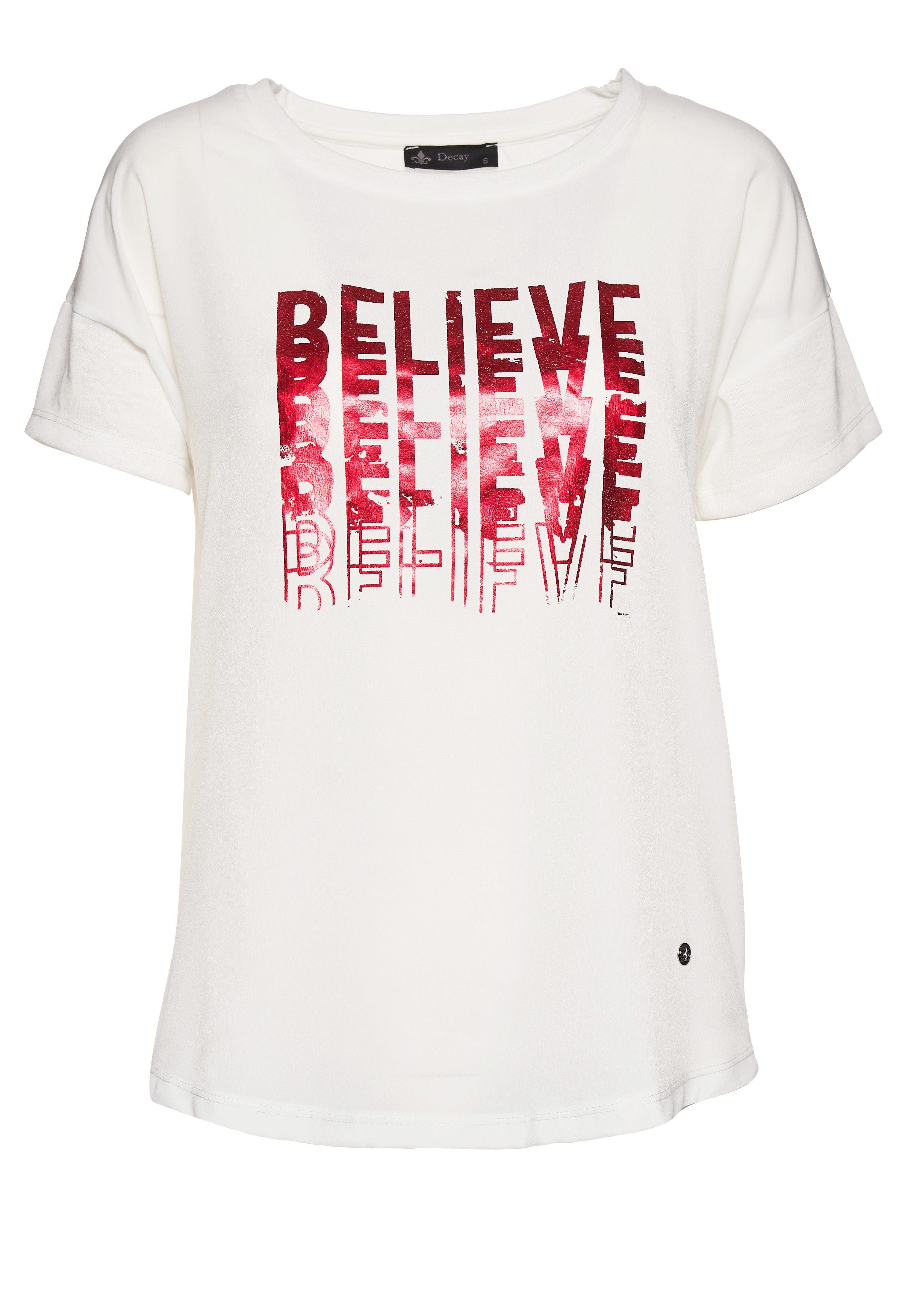 mit Decay Believe detailliertem Printmotiv T-Shirt rot