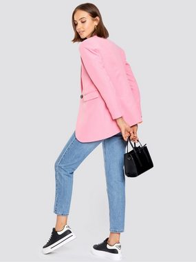 Freshlions Shaping-Body Ein-Knopf Blazer pink L Falten