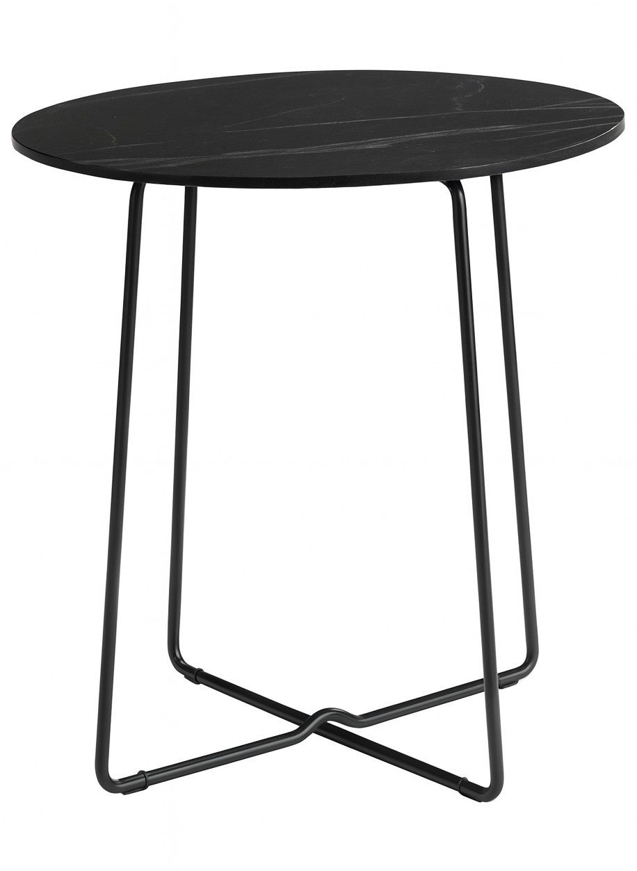 Xlmoebel Couchtisch Mattschwarzer Edelstahl-Tisch für elegantes Wohnen (Beistelltisch, 1-St., Beistelltisch), Hergestellt in Europa
