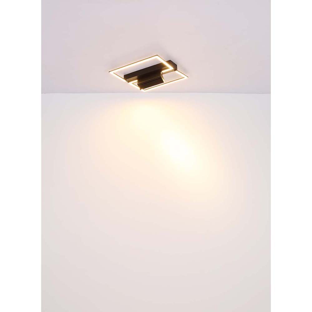 Deckenleuchte, Schwarz LED Wohnzimmerlampe beweglicher Deckenleuchte Strahler LED Globo Memoryfunktion