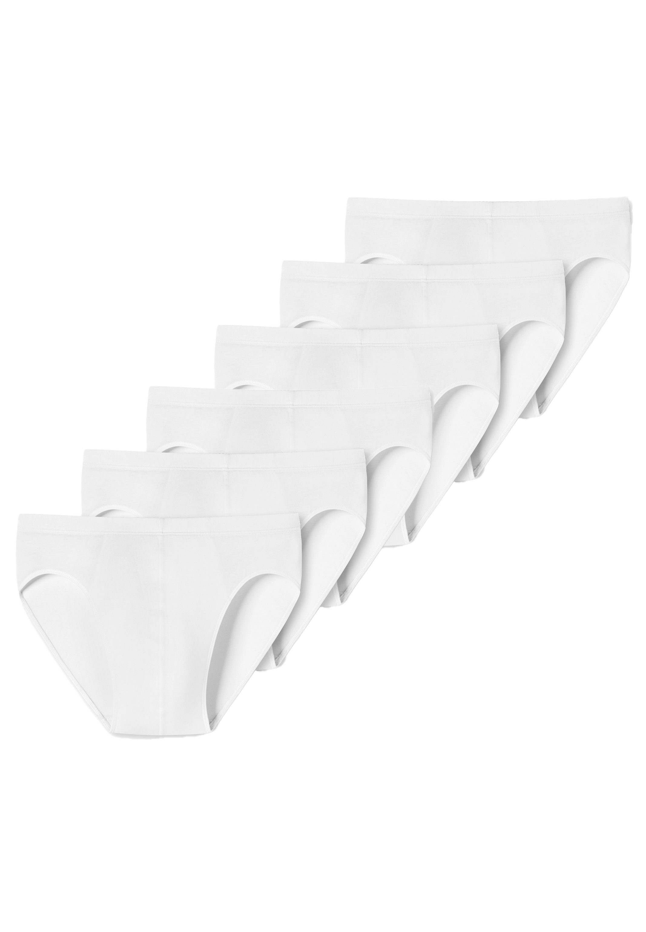 uncover by SCHIESSER Slip 6er Pack Basic (Spar-Set, 6-St) Mini Slip / Unterhose - Baumwolle - Ohne Eingriff - Weiß