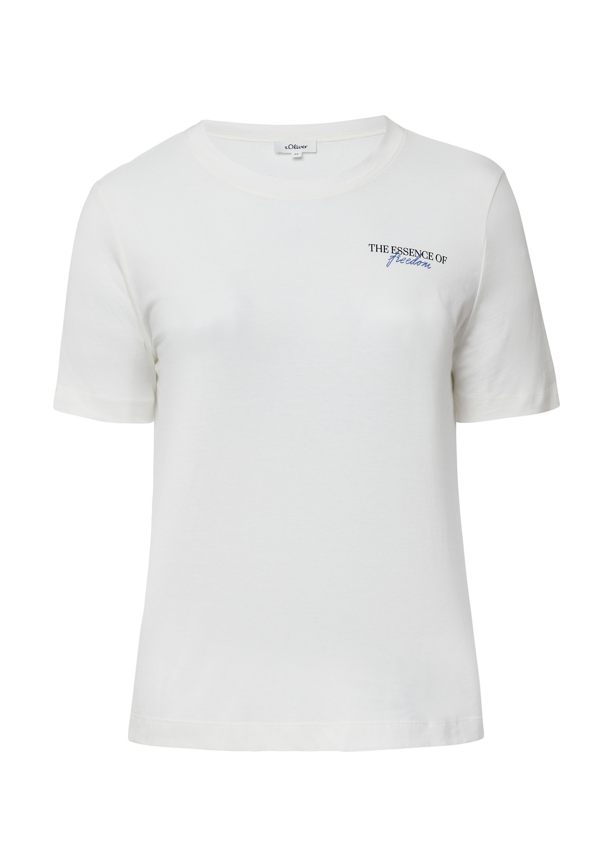 s.Oliver Kurzarmshirt T-Shirt T-Shirt mit Front- und Rückenprint günstig online kaufen