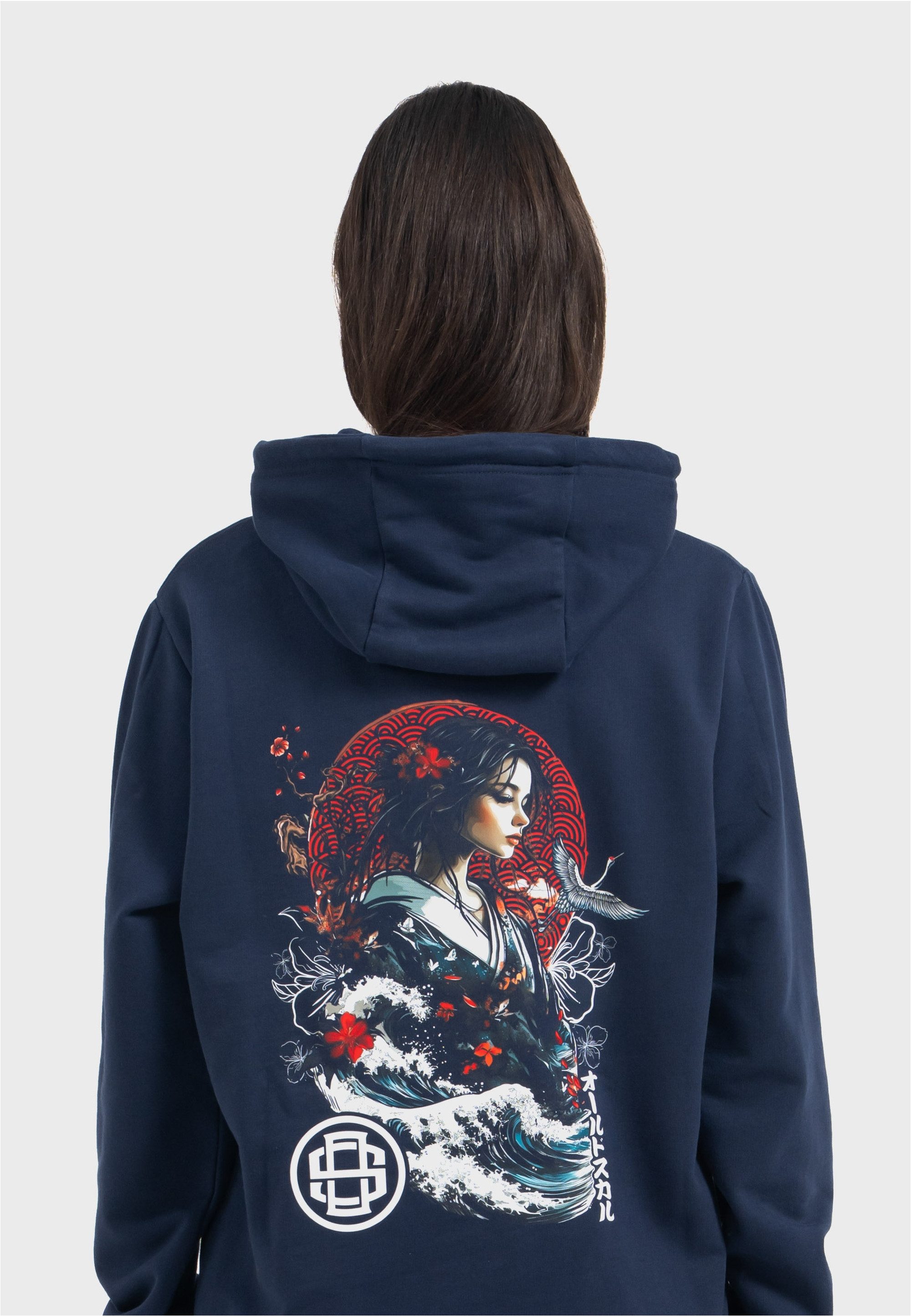 Oldskull Kapuzensweatshirt Asian Blossom Queen Logo günstig online kaufen