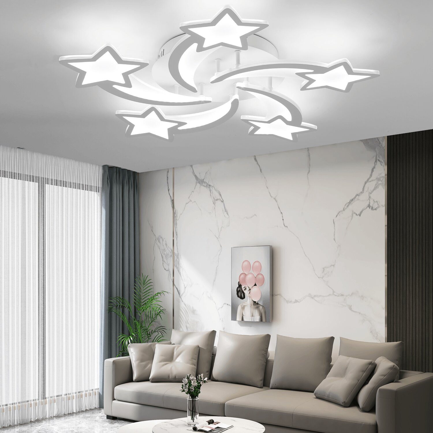 LETGOSPT LED Deckenleuchte 30W/ 54W Deckenleuchte günstig online kaufen