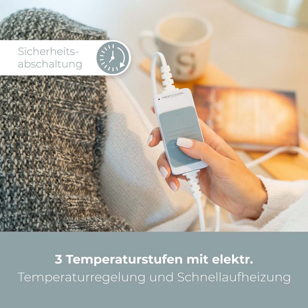 ProfiCare Wärmeunterbett PC-WUB 3060, 3 Temperaturstufen, Abschaltautomatik