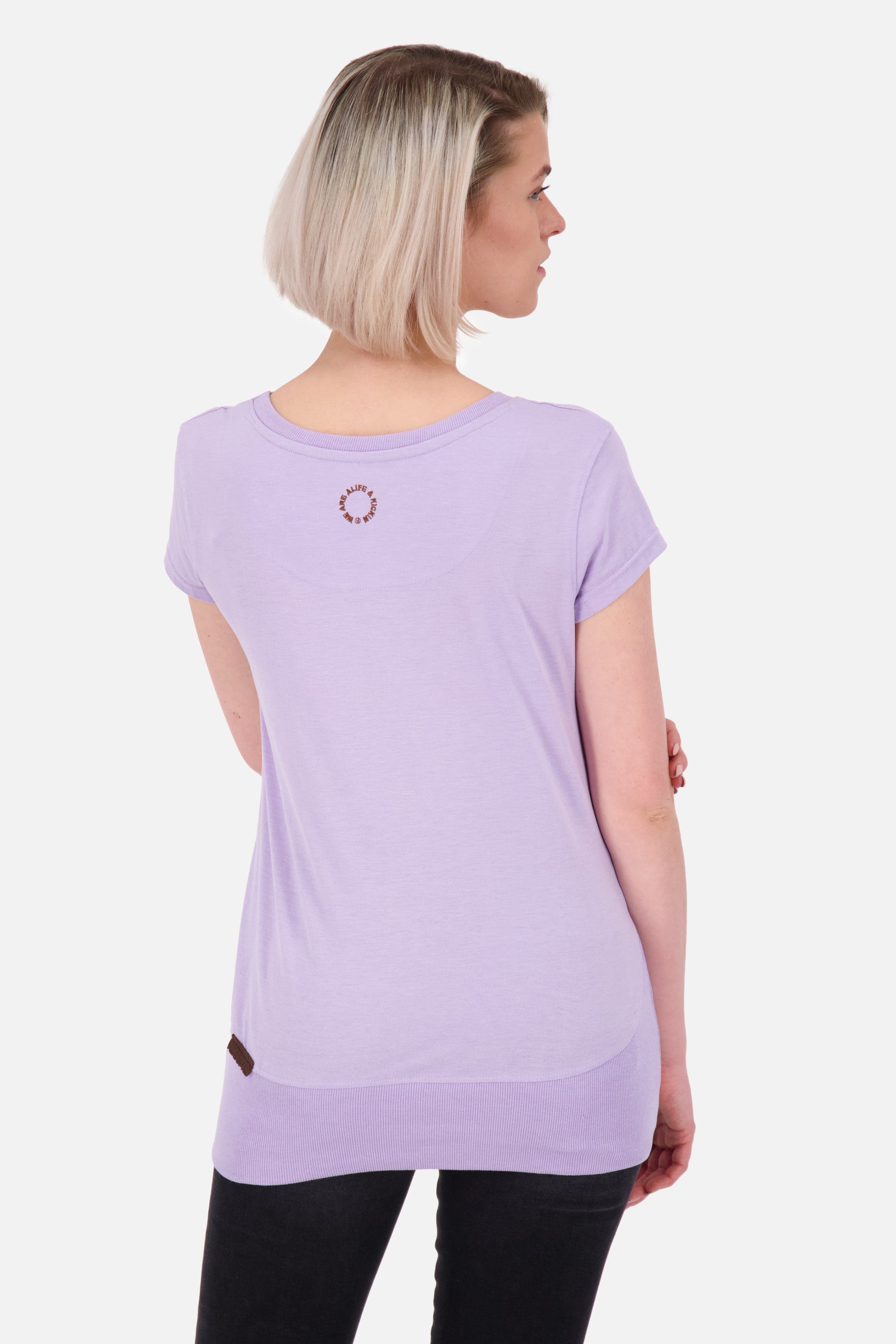 Rundhalsshirt lavender digital melange Kurzarmshirt, ClementinaAK & Kickin A Shirt Damen Alife Shirt