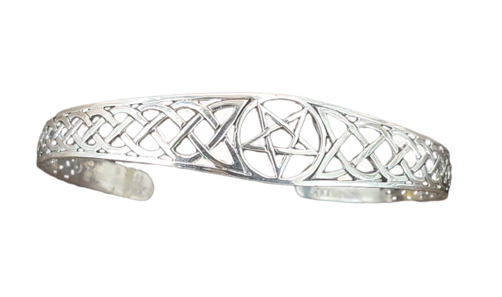 Kiss of Leather Armband Armband Armreif 925 Sterling Silber Pentagram Abpen | Armbänder