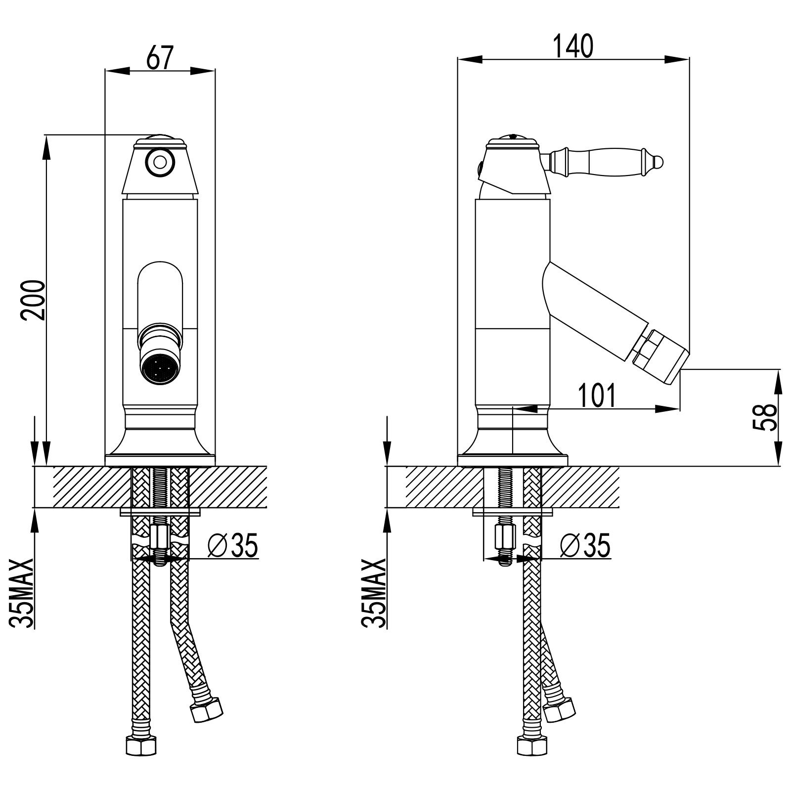 PaulGurkes Bidetarmatur PGNX46 (Armatur)