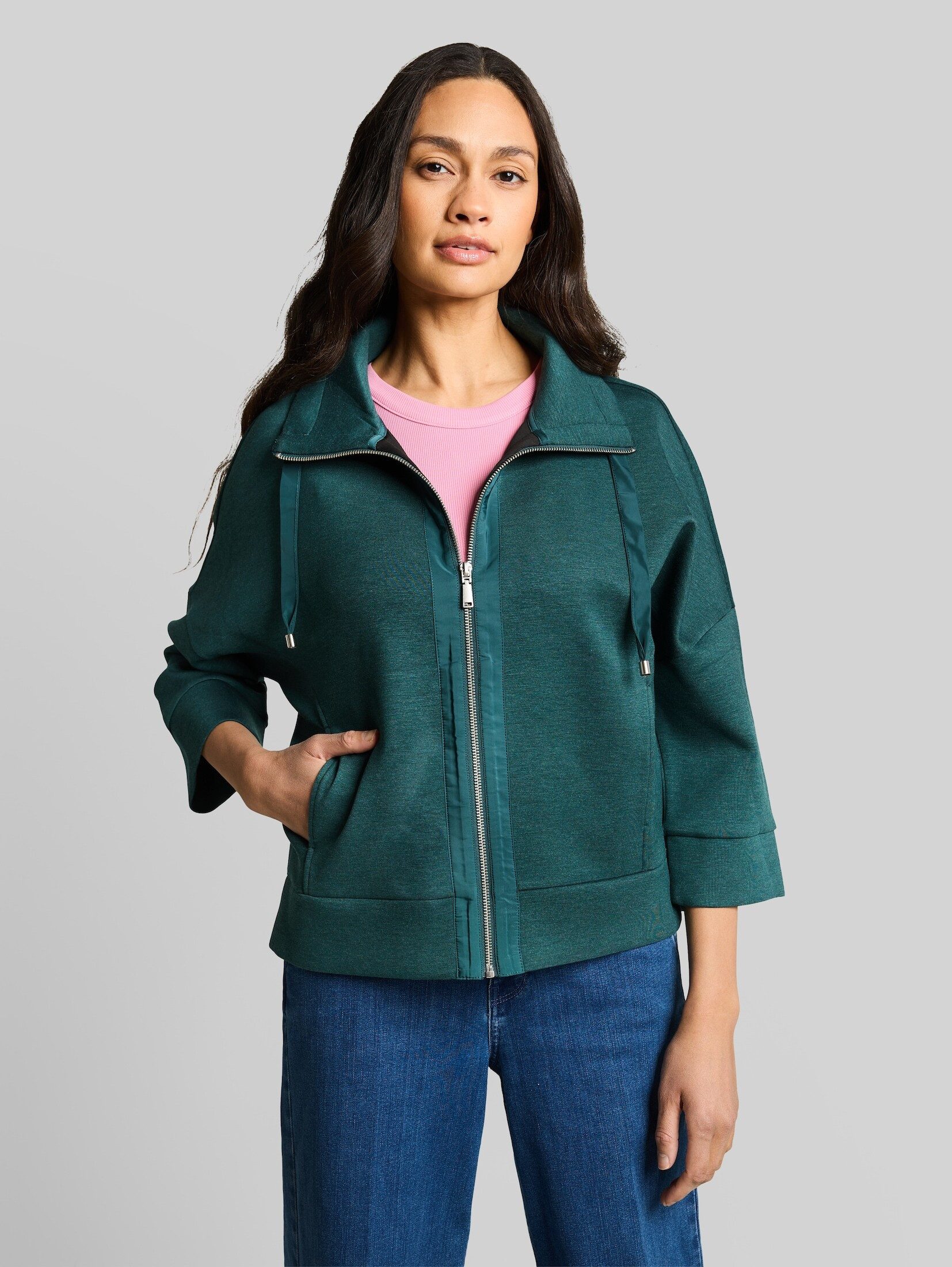 TOM TAILOR Sweatjacke Strick & Sweatshirts Boxy Fit Scuba Sweatjacke