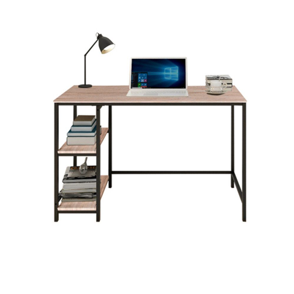 XDeer Schreibtischstuhl Schreibtisch Computertisch,Computertisch Lagerregalen Tier mit Studiencomputer-Laptoptisch Schreiben DIY mit Bücherregal, 2