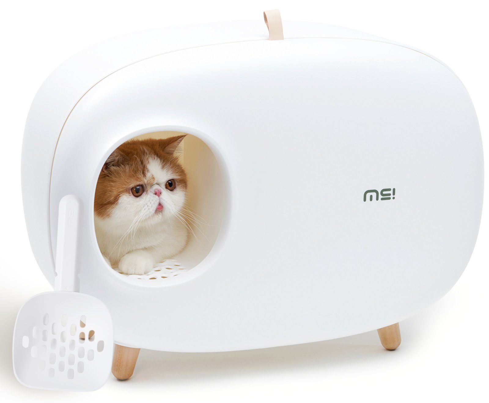 Purpurra Katzentoilette Makesure Katzentoilette geschlossenes Design, mit Katzenstreuschaufel