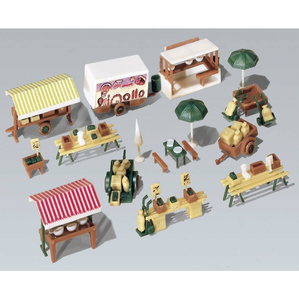 Modelleisenbahn-Fertiggelände N Wochenmarkt