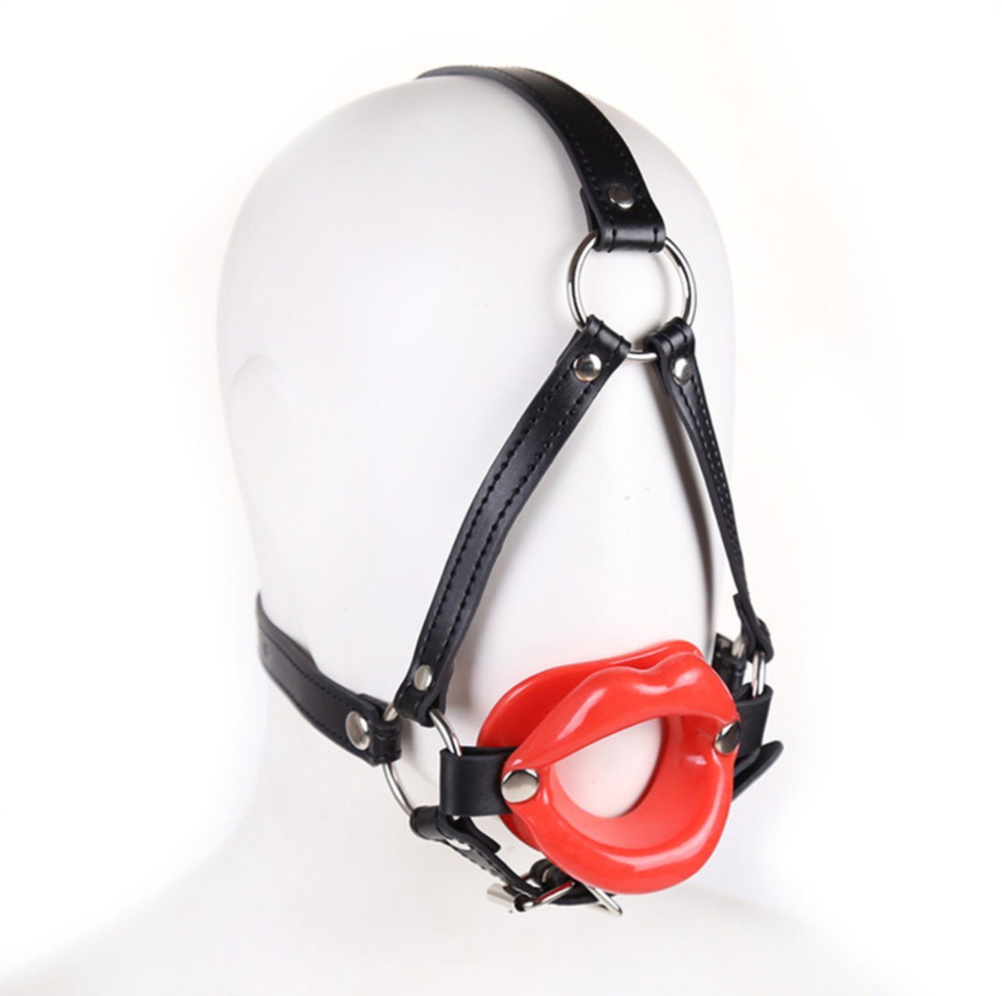 Sandritas Bondage-Set Throat Hilfe Deep Kopfgeschirr mit Mundknebel Ballknebel Offener