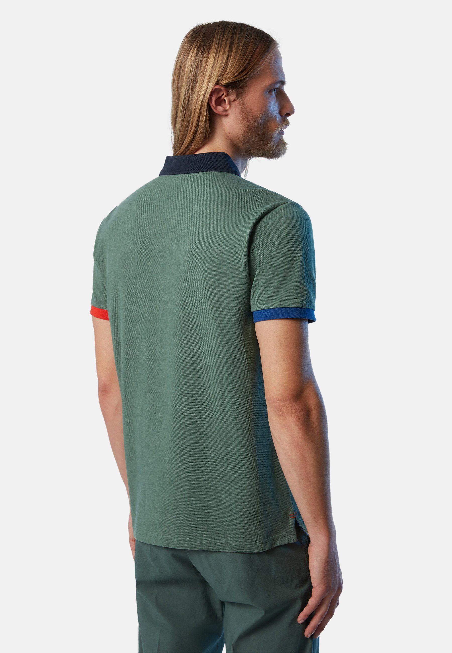 Poloshirt mit North green Bio-Baumwolle aus klassischem Poloshirt Sails Design