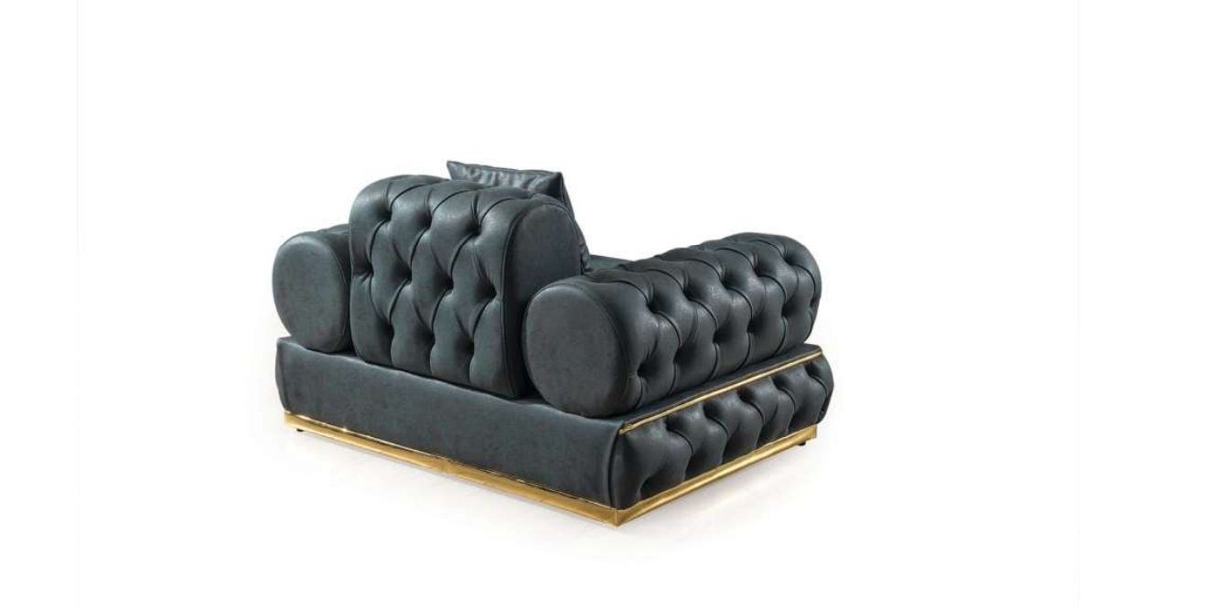 Luxus Sofagarnitur Sofas Sitzer Leder Sofa 3+3+1 Sessel Wohnzimmer-Set, Garnitur JVmoebel